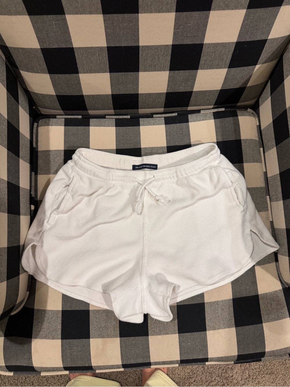 Brandy Melville White Women’s Athletic Drawstring Shorts